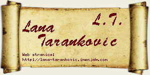 Lana Taranković vizit kartica